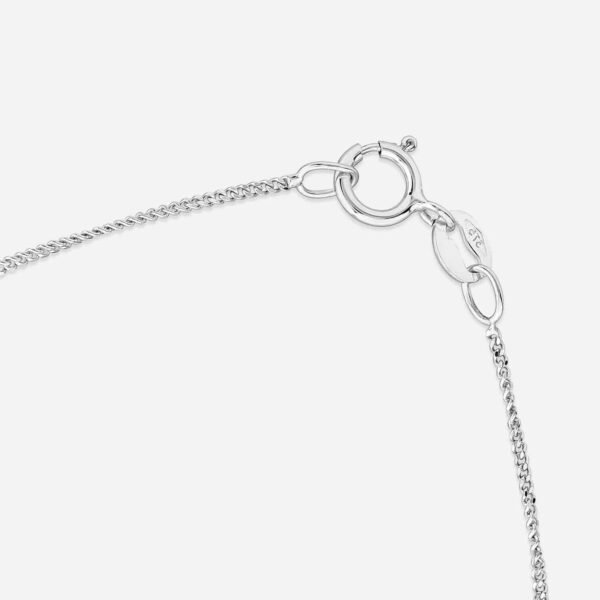 9ct White Gold 0.25ct Diamond Oval Cluster Pendant - Image 3